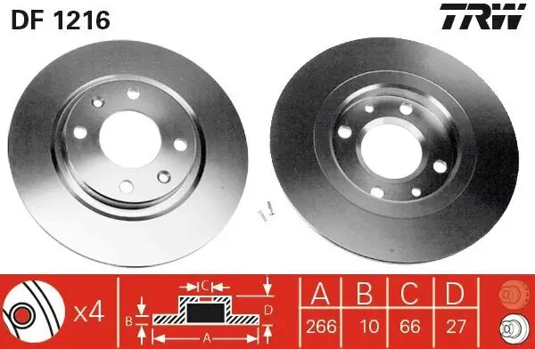 Bremsscheibe TRW DF1216