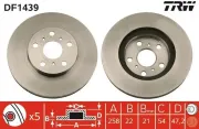 Bremsscheibe TRW DF1439