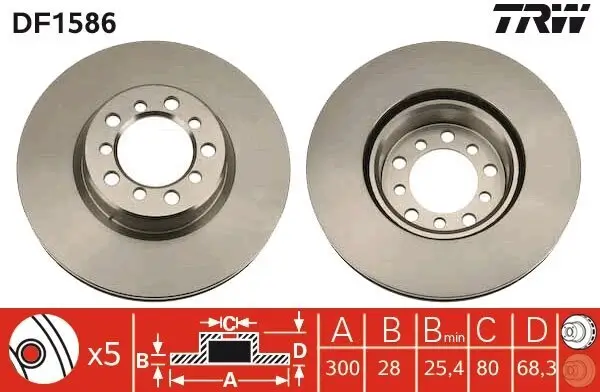 Bremsscheibe TRW DF1586