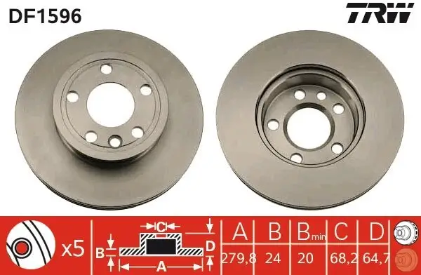 Bremsscheibe TRW DF1596