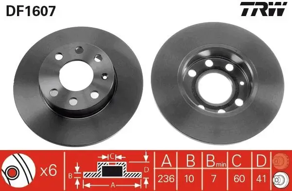 Bremsscheibe TRW DF1607