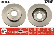 Bremsscheibe TRW DF1647