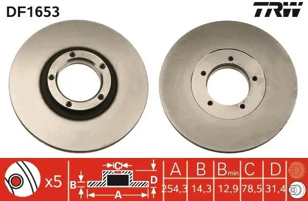 Bremsscheibe TRW DF1653