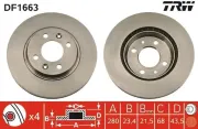 Bremsscheibe TRW DF1663