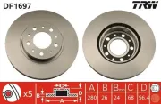 Bremsscheibe TRW DF1697