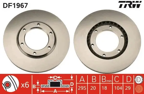 Bremsscheibe TRW DF1967