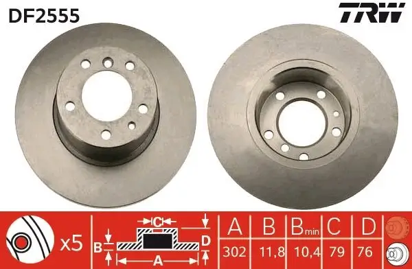 Bremsscheibe TRW DF2555