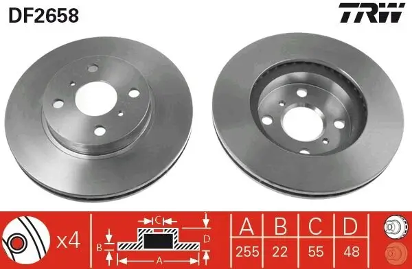 Bremsscheibe TRW DF2658