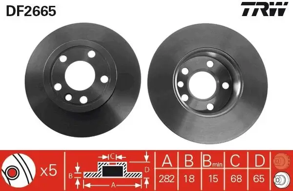 Bremsscheibe TRW DF2665