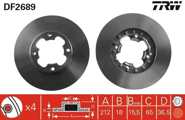 Bremsscheibe TRW DF2689