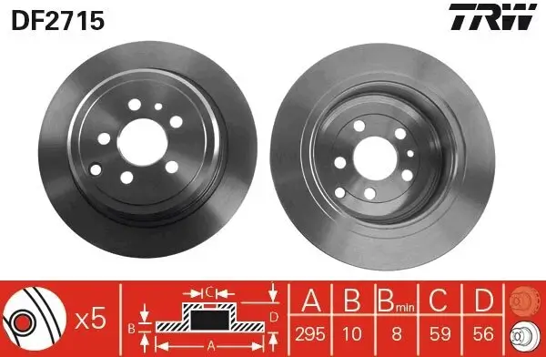 Bremsscheibe TRW DF2715