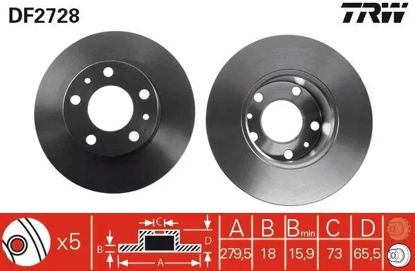 Bremsscheibe TRW DF2728