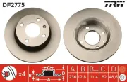 Bremsscheibe TRW DF2775