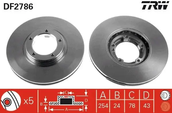 Bremsscheibe TRW DF2786