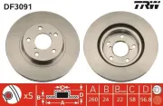 Bremsscheibe Vorderachse TRW DF3091