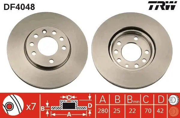 Bremsscheibe TRW DF4048