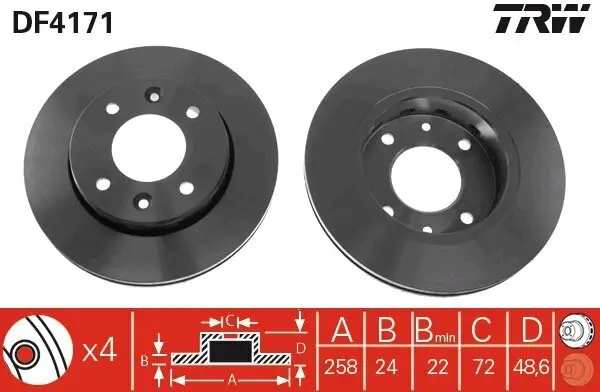 Bremsscheibe TRW DF4171