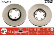 Bremsscheibe TRW DF4216