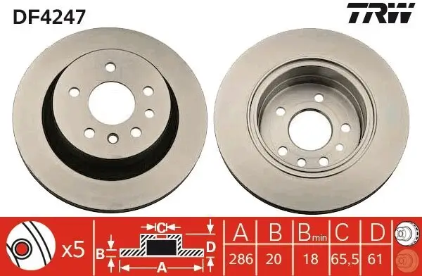 Bremsscheibe TRW DF4247