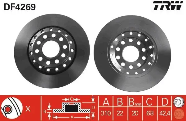 Bremsscheibe TRW DF4269