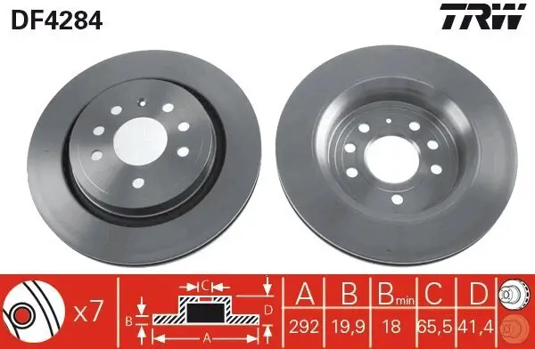 Bremsscheibe TRW DF4284