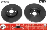 Bremsscheibe Vorderachse TRW DF4366