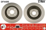 Bremsscheibe TRW DF4406