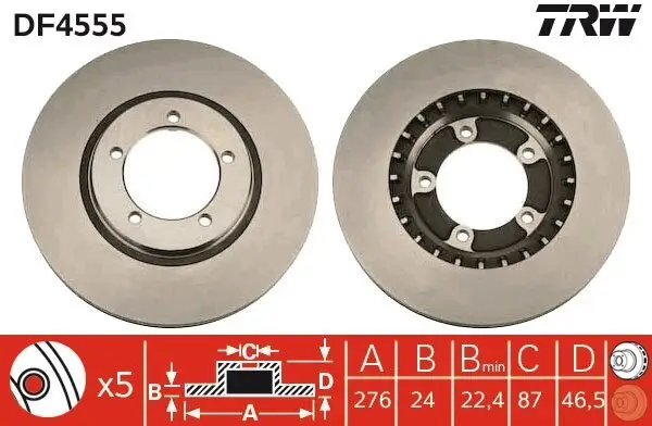 Bremsscheibe TRW DF4555