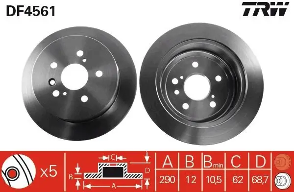 Bremsscheibe TRW DF4561