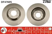 Bremsscheibe Vorderachse rechts TRW DF4760S