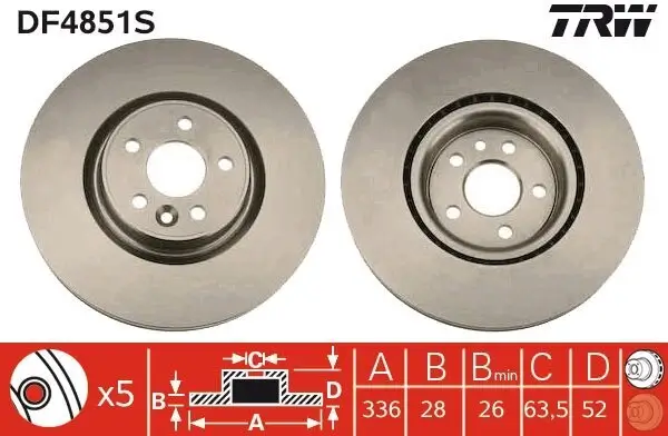 Bremsscheibe TRW DF4851S