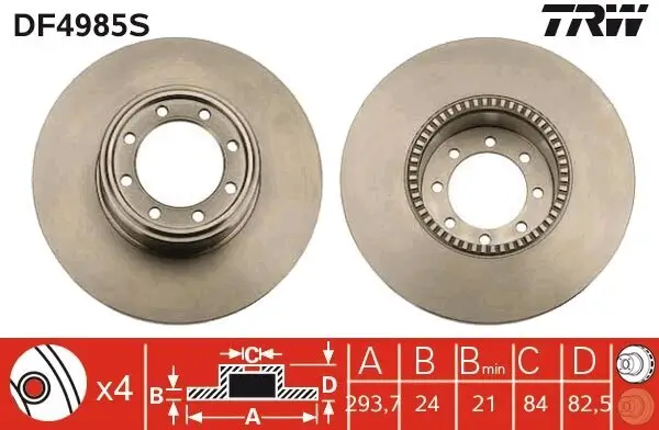 Bremsscheibe TRW DF4985S