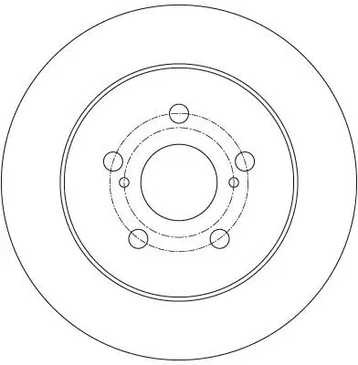 Bremsscheibe Hinterachse TRW DF6145 Bild Bremsscheibe Hinterachse TRW DF6145