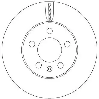 Bremsscheibe Vorderachse TRW DF6584 Bild Bremsscheibe Vorderachse TRW DF6584