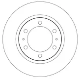 Bremsscheibe TRW DF6726S