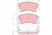 Bremsbelagsatz, Scheibenbremse TRW GDB1013