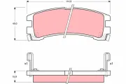 Bremsbelagsatz, Scheibenbremse TRW GDB1018