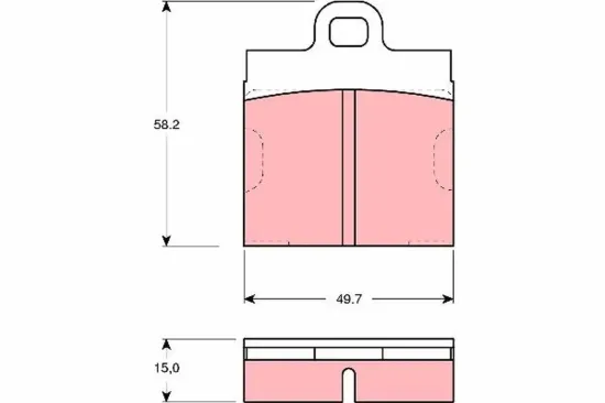 Bremsbelagsatz, Scheibenbremse Vorderachse TRW GDB103 Bild Bremsbelagsatz, Scheibenbremse Vorderachse TRW GDB103