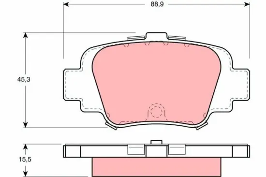 Bremsbelagsatz, Scheibenbremse TRW GDB1060 Bild Bremsbelagsatz, Scheibenbremse TRW GDB1060