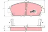 Bremsbelagsatz, Scheibenbremse Vorderachse TRW GDB1061 Bild Bremsbelagsatz, Scheibenbremse Vorderachse TRW GDB1061