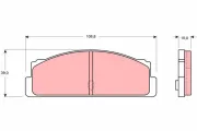 Bremsbelagsatz, Scheibenbremse TRW GDB107