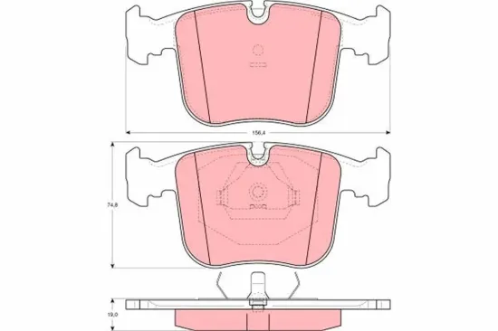 Bremsbelagsatz, Scheibenbremse Vorderachse TRW GDB1118 Bild Bremsbelagsatz, Scheibenbremse Vorderachse TRW GDB1118