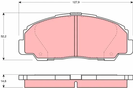 Bremsbelagsatz, Scheibenbremse TRW GDB1135 Bild Bremsbelagsatz, Scheibenbremse TRW GDB1135