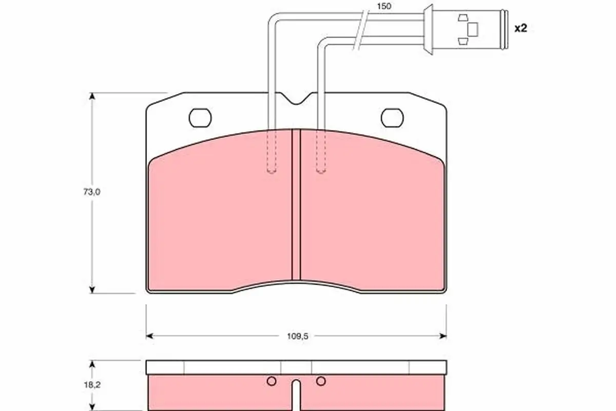 Bremsbelagsatz, Scheibenbremse TRW GDB1152 Bild Bremsbelagsatz, Scheibenbremse TRW GDB1152