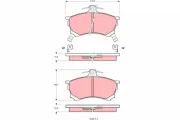 Bremsbelagsatz, Scheibenbremse Vorderachse TRW GDB1197