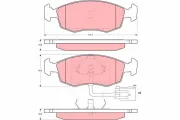 Bremsbelagsatz, Scheibenbremse TRW GDB1208