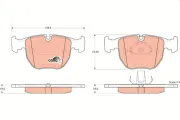 Bremsbelagsatz, Scheibenbremse TRW GDB1261