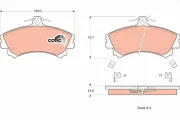 Bremsbelagsatz, Scheibenbremse TRW GDB1317