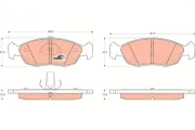 Bremsbelagsatz, Scheibenbremse Vorderachse TRW GDB1322