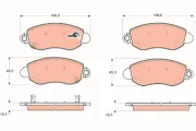 Bremsbelagsatz, Scheibenbremse Vorderachse TRW GDB1424